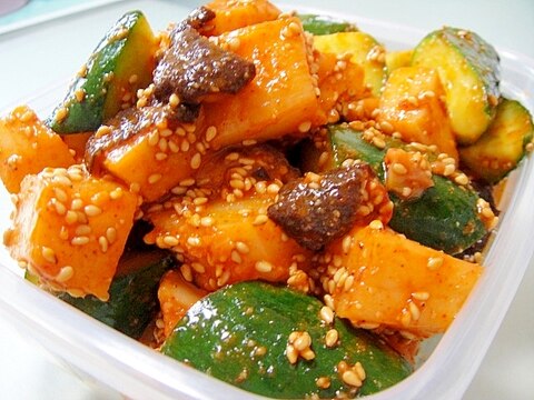 簡単!タコときゅうりの辛みそ和え